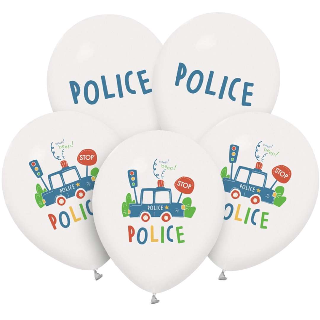 Balony Police - Radiowóz Godan 12 5 szt