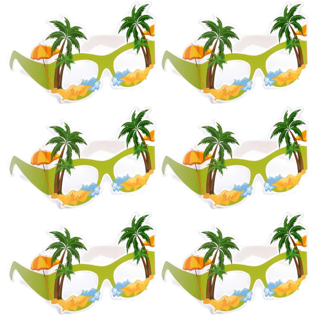 Okulary party Hawajskie Palmy Stoklasa 6 szt