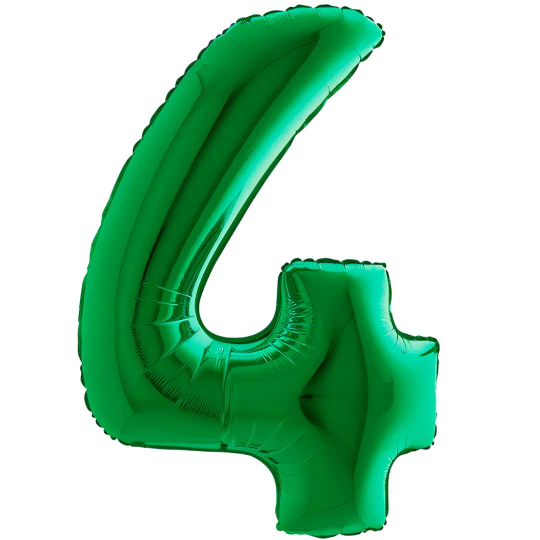 Balon foliowy Cyfra 4 zielony Grabo 14 DGT