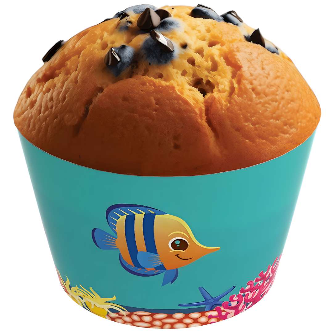 Papilotki na muffinki Podwodny Świat - Rybki Congee 6 szt