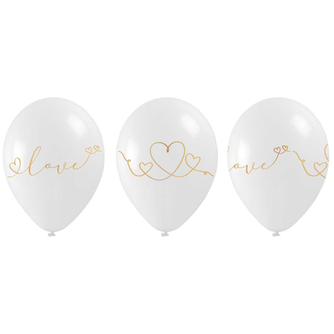 Balony Love - Serca biały Arpex 11 5 szt