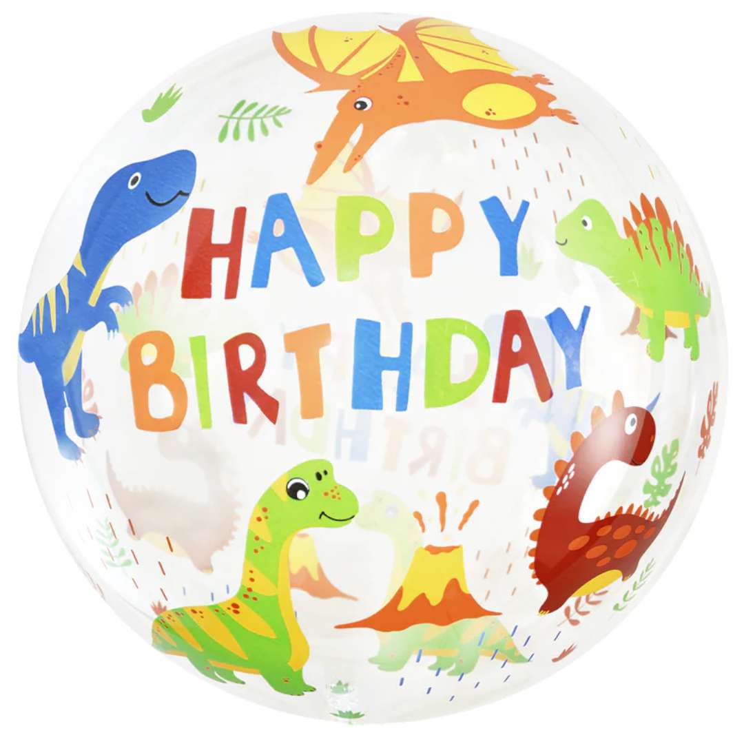 Balon foliowy Happy Birthday - Dinozaury PartyPal 18 RND