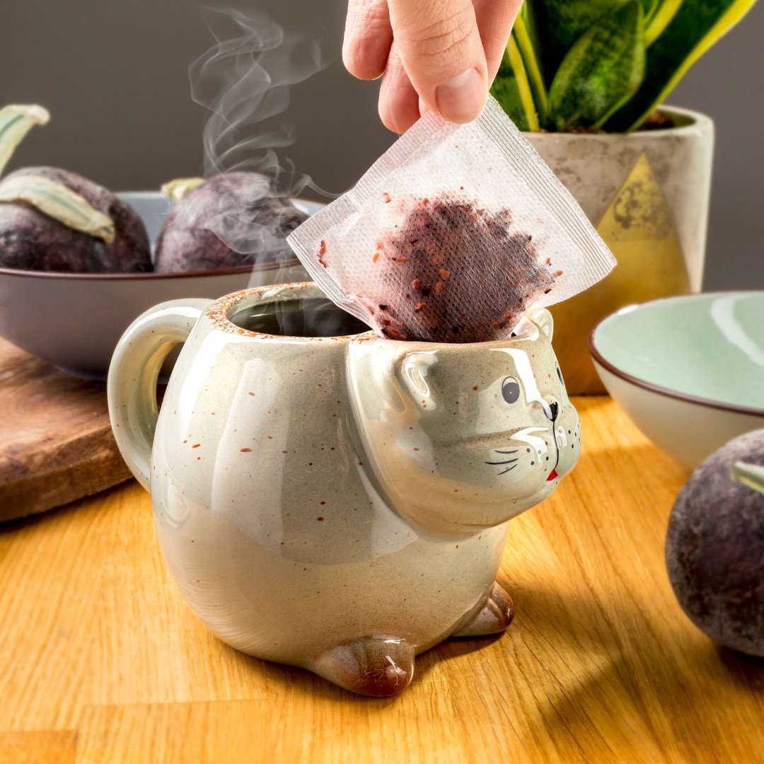 Kubek Kotek z kieszonką na torebkę herbaty GadgetMaster 500 ml