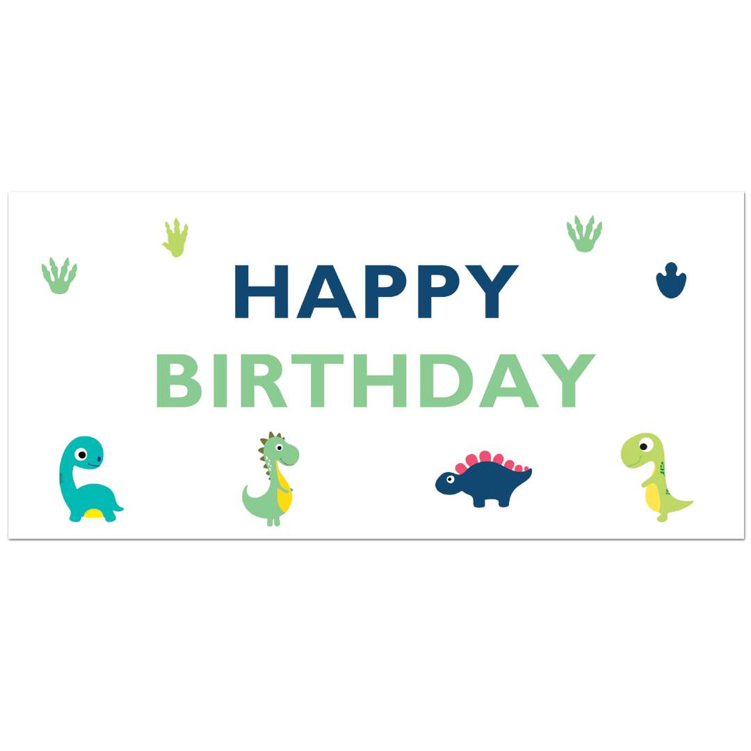 Plakat Wesołe Dinozaury - Happy Birthday Congee 70x33 cm