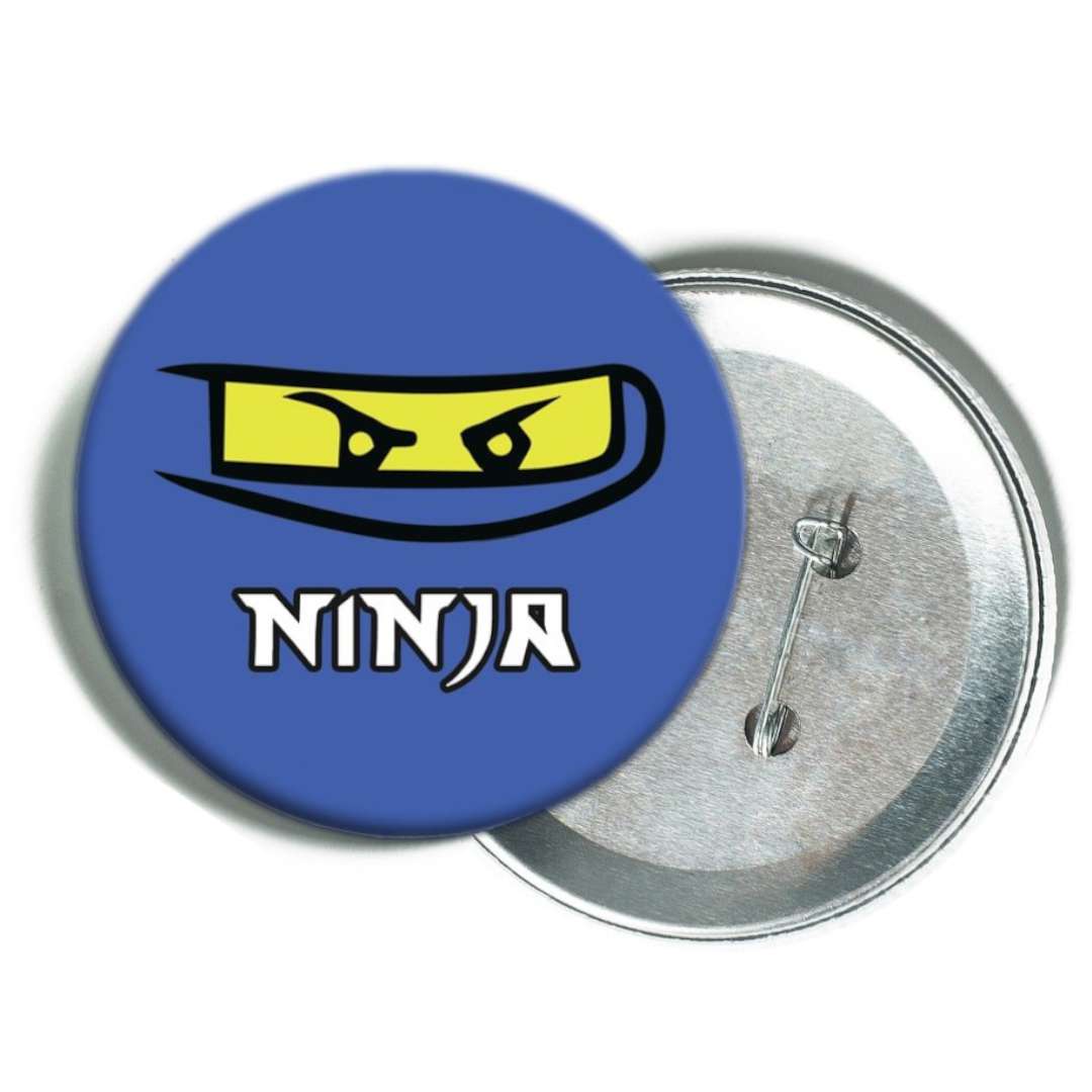 Przypinka Ninja niebieski Congee 56 mm