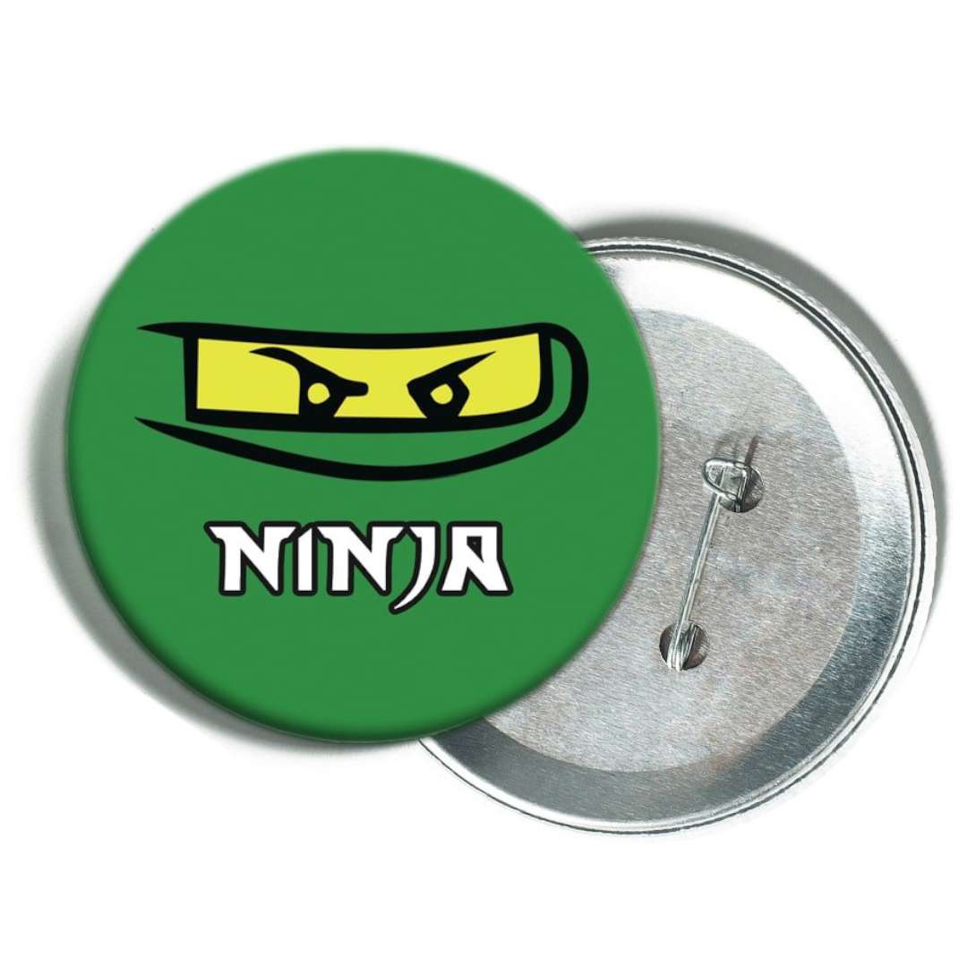 Przypinka Ninja zielony Congee 56 mm