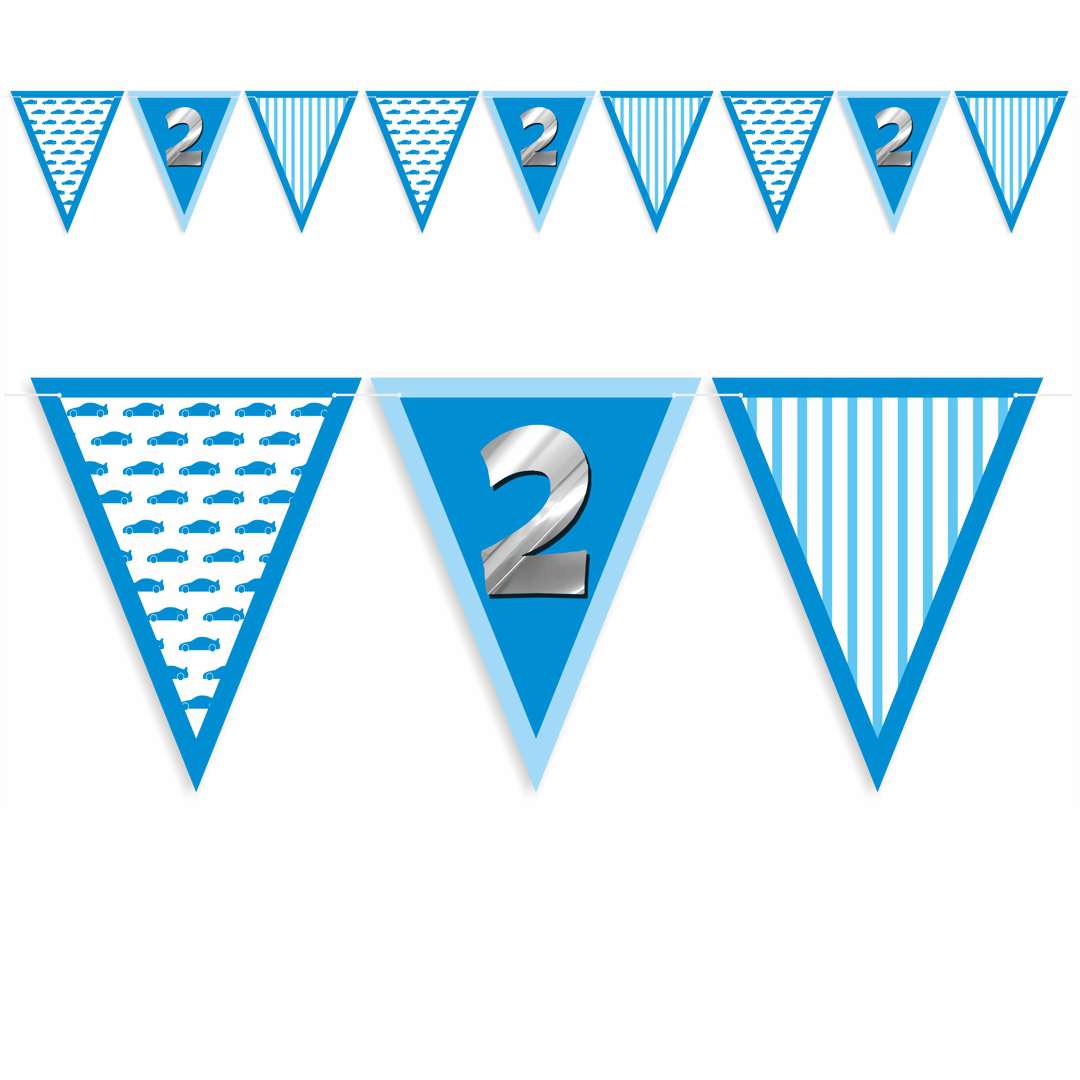 Baner flagi 2 urodziny - chłopiec błękitny 36 m