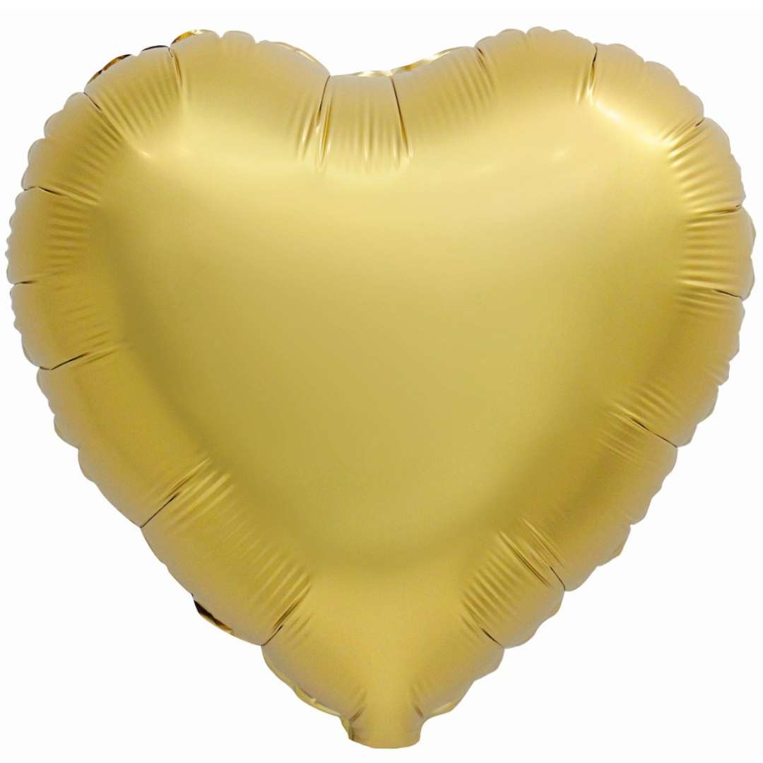 Balon foliowy Serce - Beauty and Charm złoty Godan 18 HRT