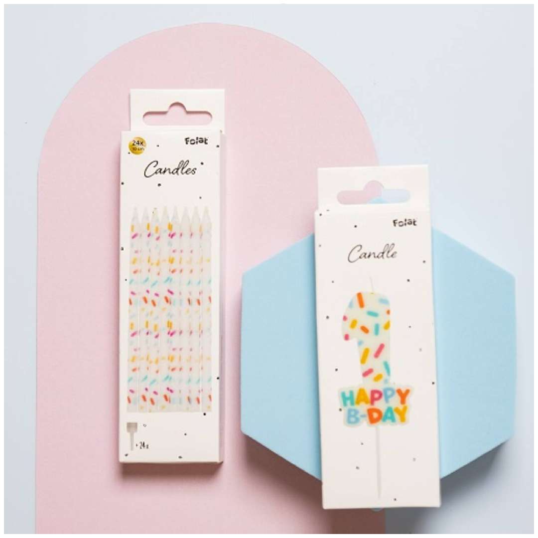 _xx_Candle Cozy Sprinkles Number 0 - 7 cm