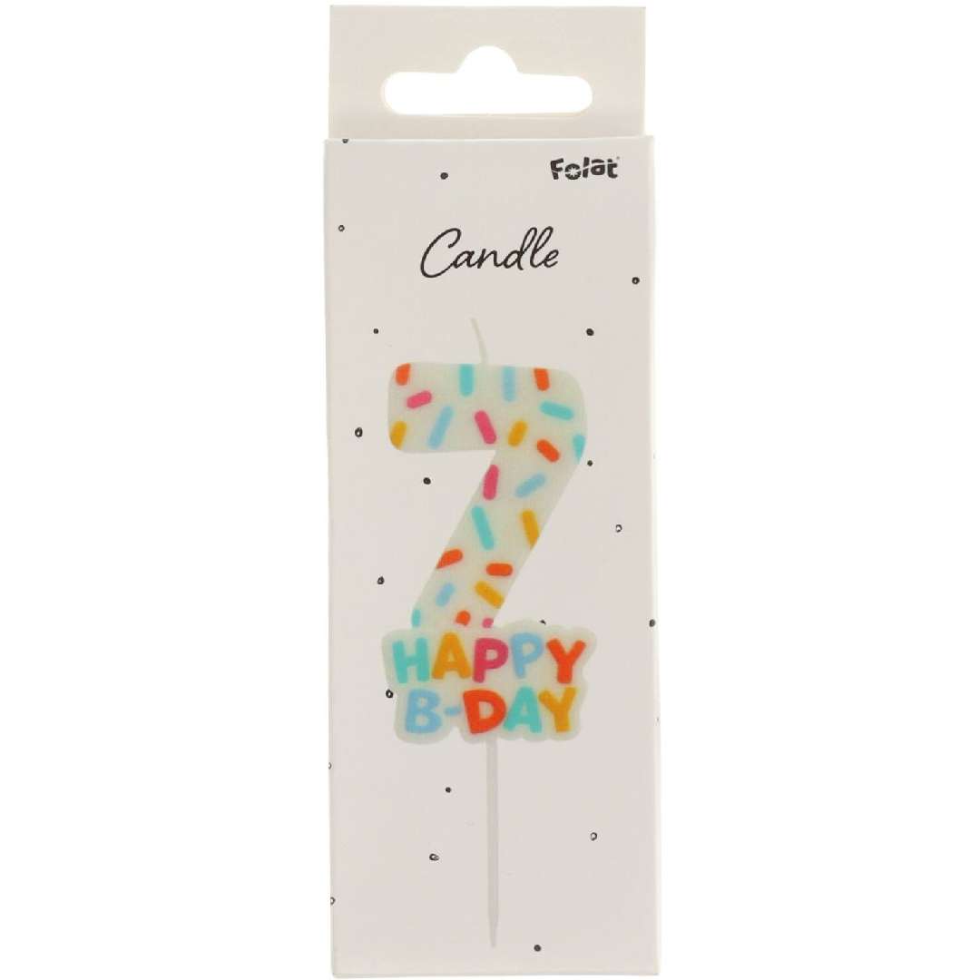_xx_Candle Cozy Sprinkles Number 7 - 7 cm