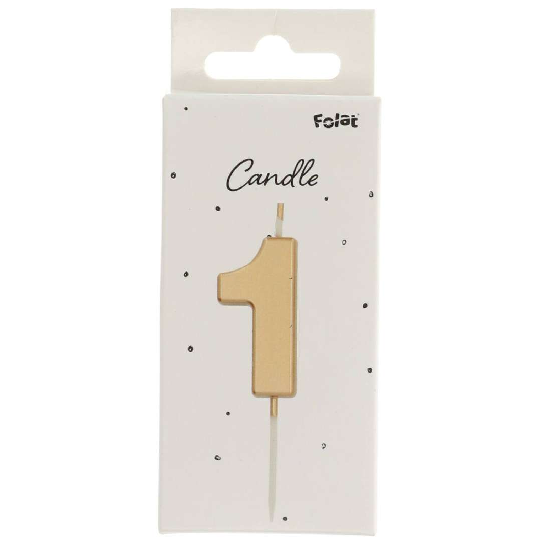 _xx_Candle Number 1 Gold - 5 cm