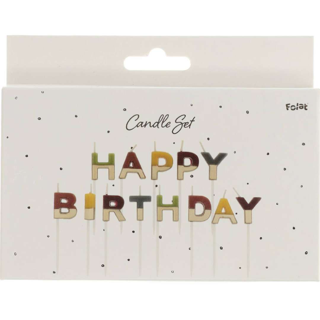 _xx_Candle set Happy Birthday Comfy Cozy - 2 cm
