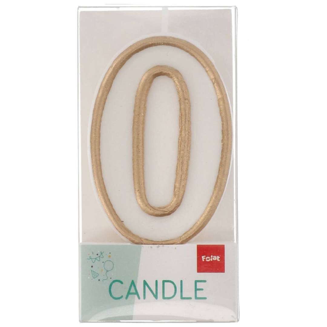 _xx_Candle Simply Chique Gold Number 0 - 9 cm