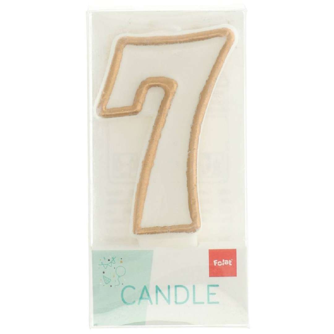 _xx_Candle Simply Chique Gold Number 7 - 9 cm