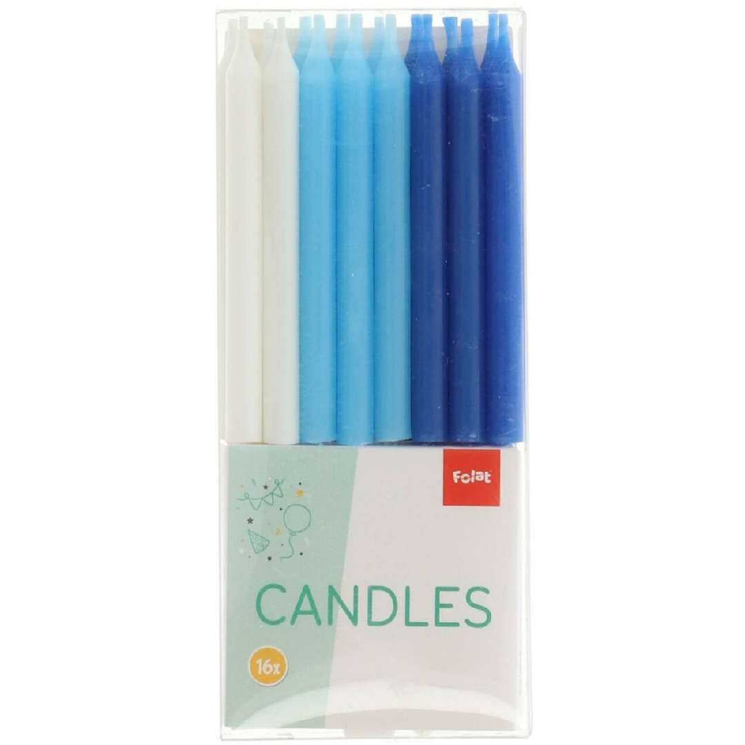 _xx_Candles Blue - 6 cm - 16 pieces