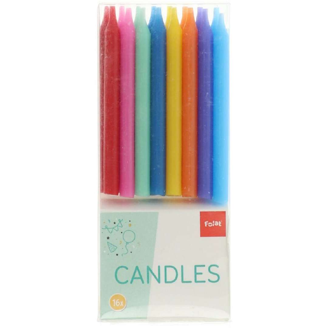 _xx_Candles Color Pop - 6 cm - 16 pieces