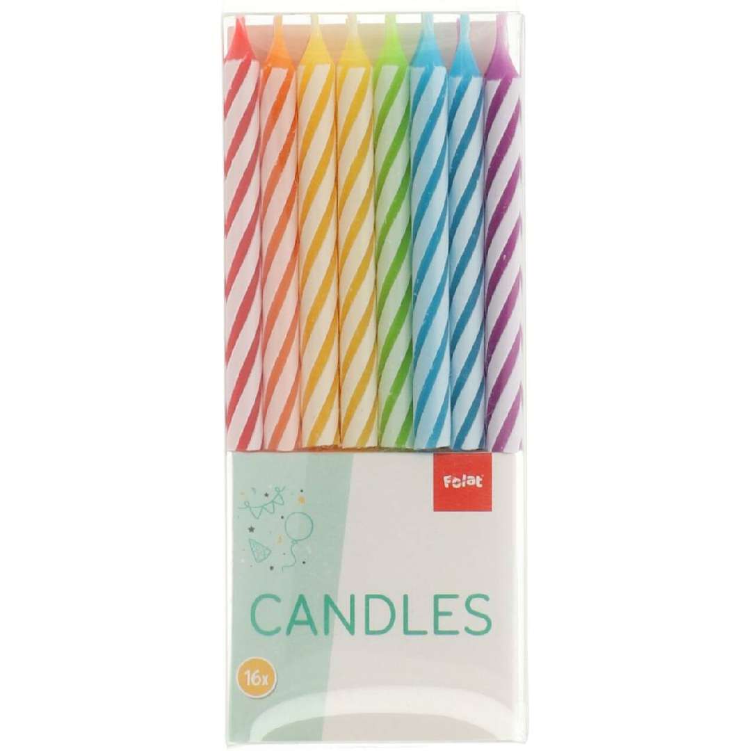 _xx_Candles Rainbow Twist - 6 cm - 10 pieces
