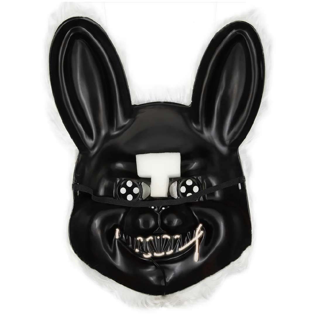 Maska Królik Pysychopata - LED biały PartyPal