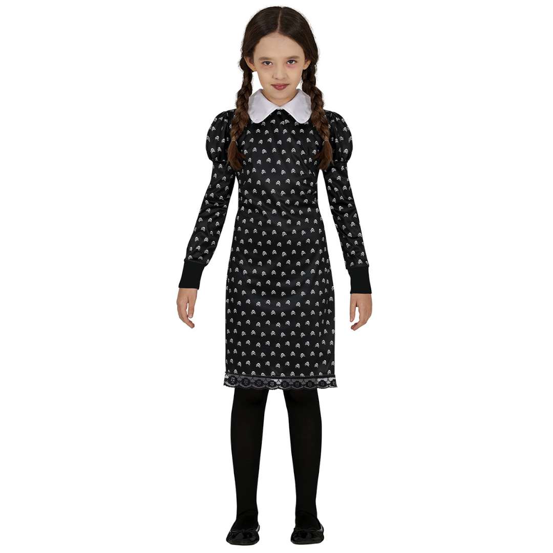 Strój dla dzieci Wednesday Addams - Sukienka Guirca rozm. 98-104 cm