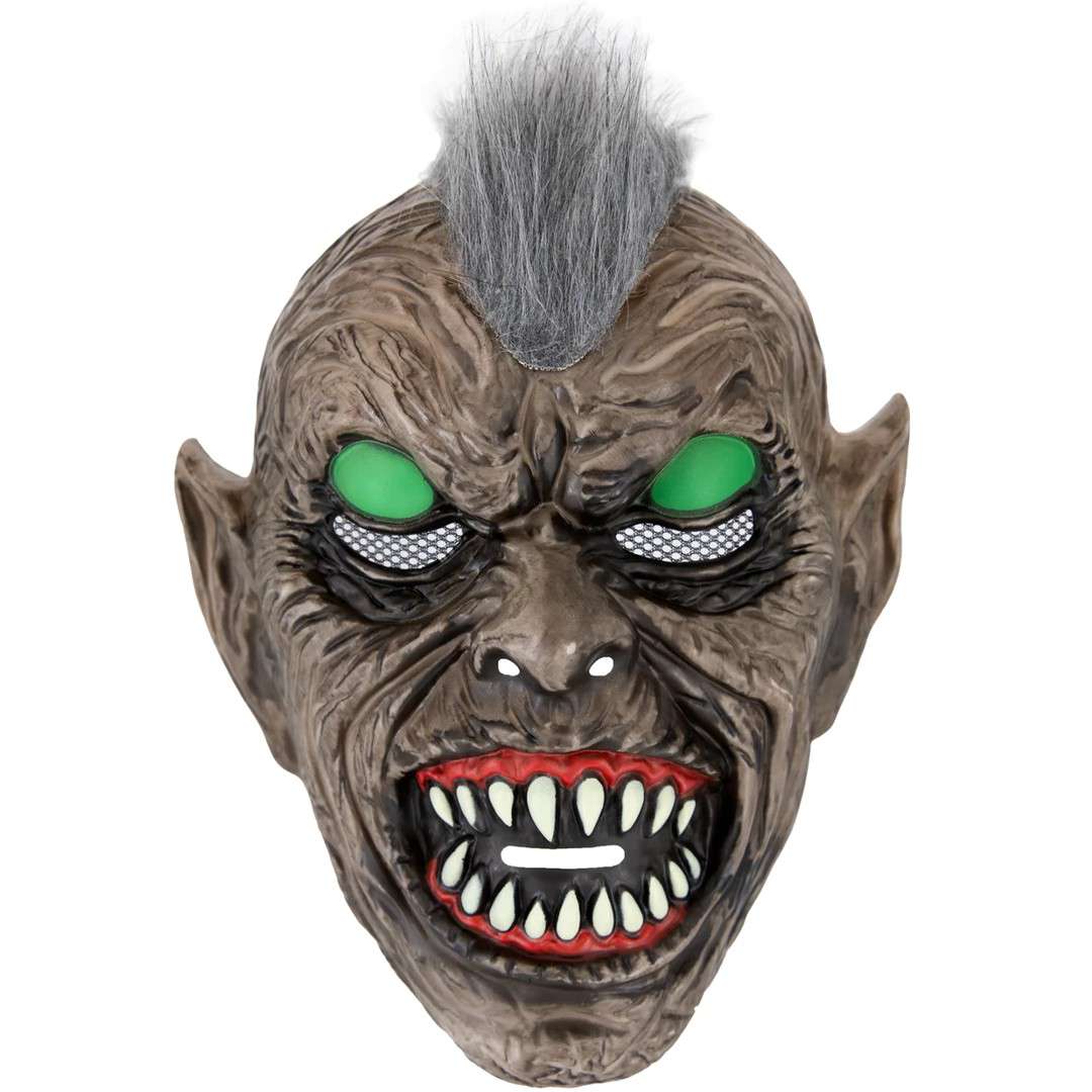 Maska Goblin z Irokezem - Halloween szary PartyPal