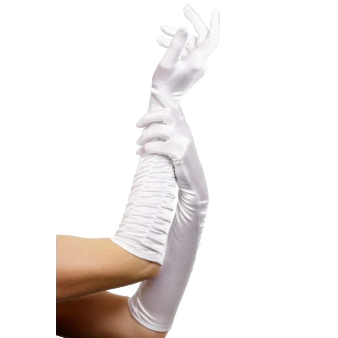 Rękawiczki Eleganckie biały Smiffys 46 cm
