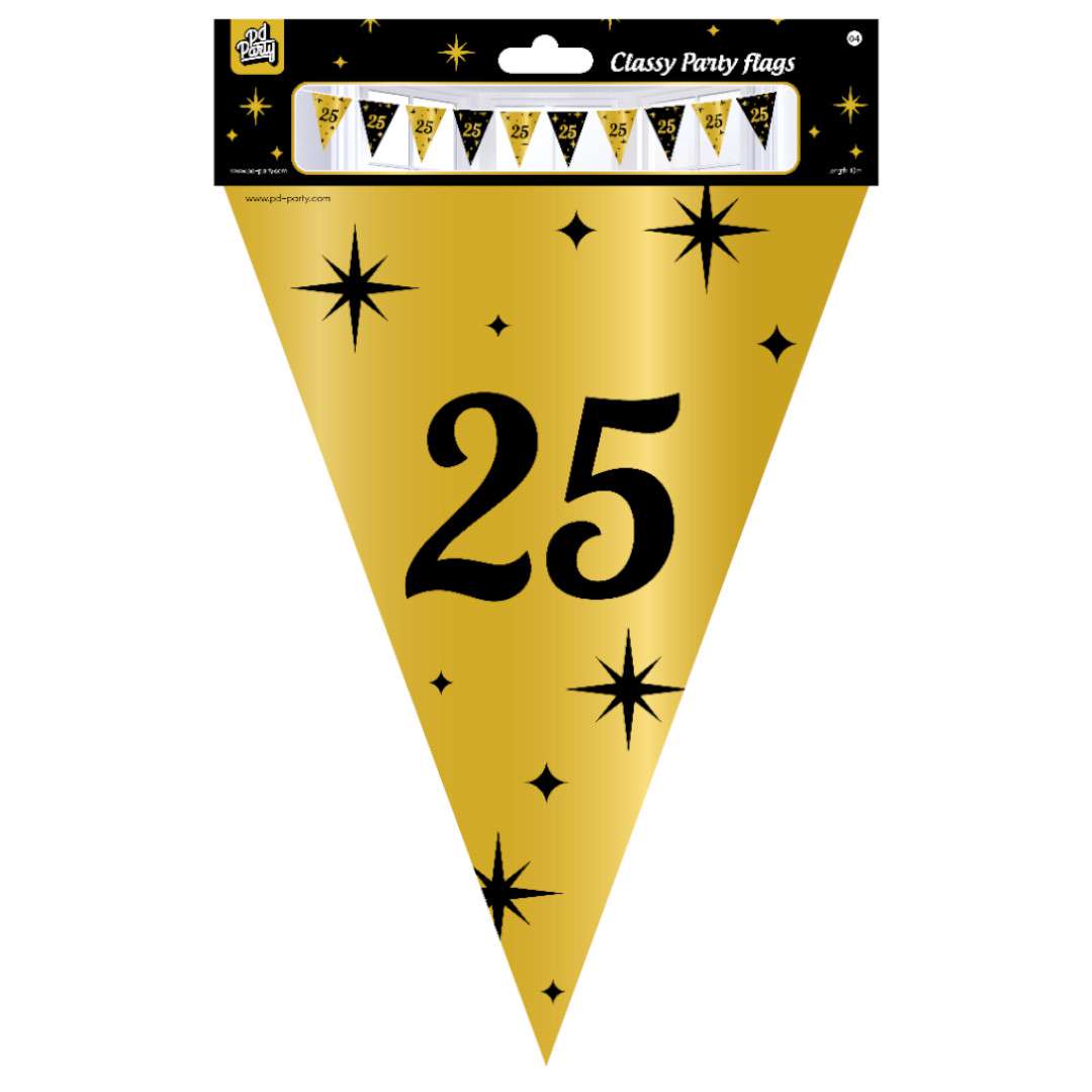 Baner flagi 25 urodziny - Classy Party 10m PD-Party