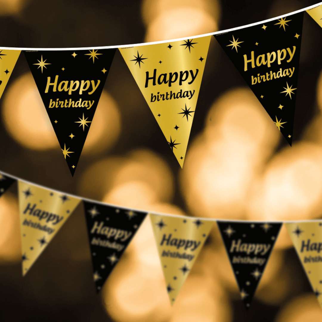 Baner flagi Happy Birthday urodziny - Classy Party 10m PD-Party