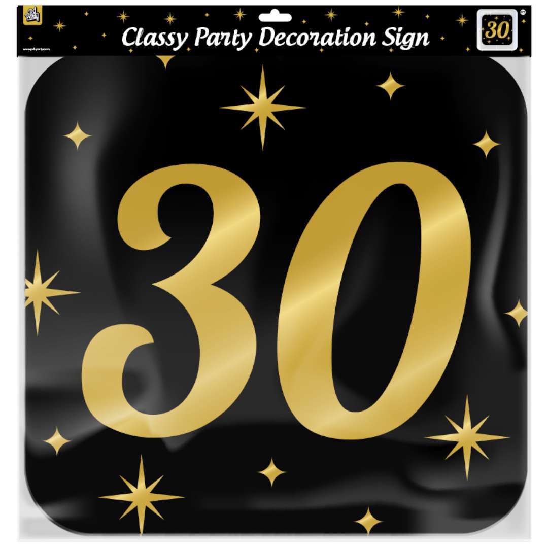 Dekoracja wisząca 30 Urodziny - Classy Party 50x50 cm PD-Party