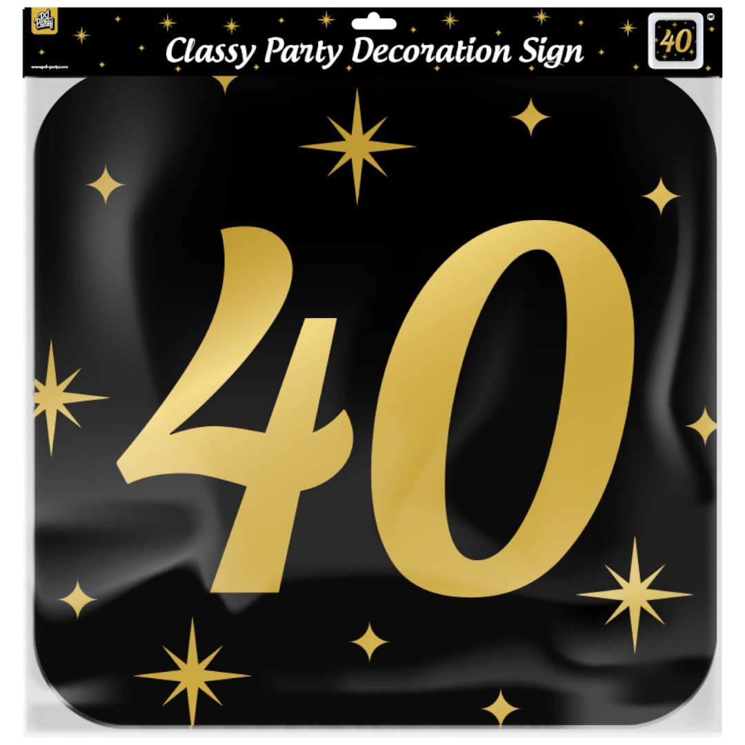 Dekoracja wisząca 40 Urodziny - Classy Party 50x50 cm PD-Party