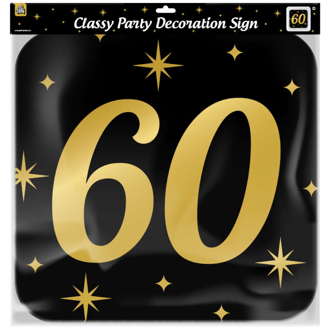 Dekoracja wisząca 60 Urodziny - Classy Party 50x50 cm PD-Party