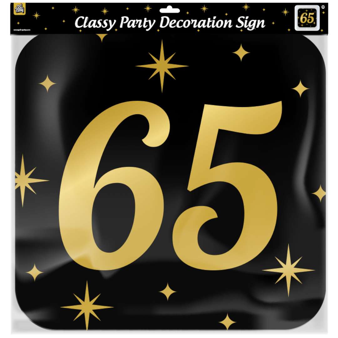 Dekoracja wisząca 65 Urodziny - Classy Party 50x50 cm PD-Party