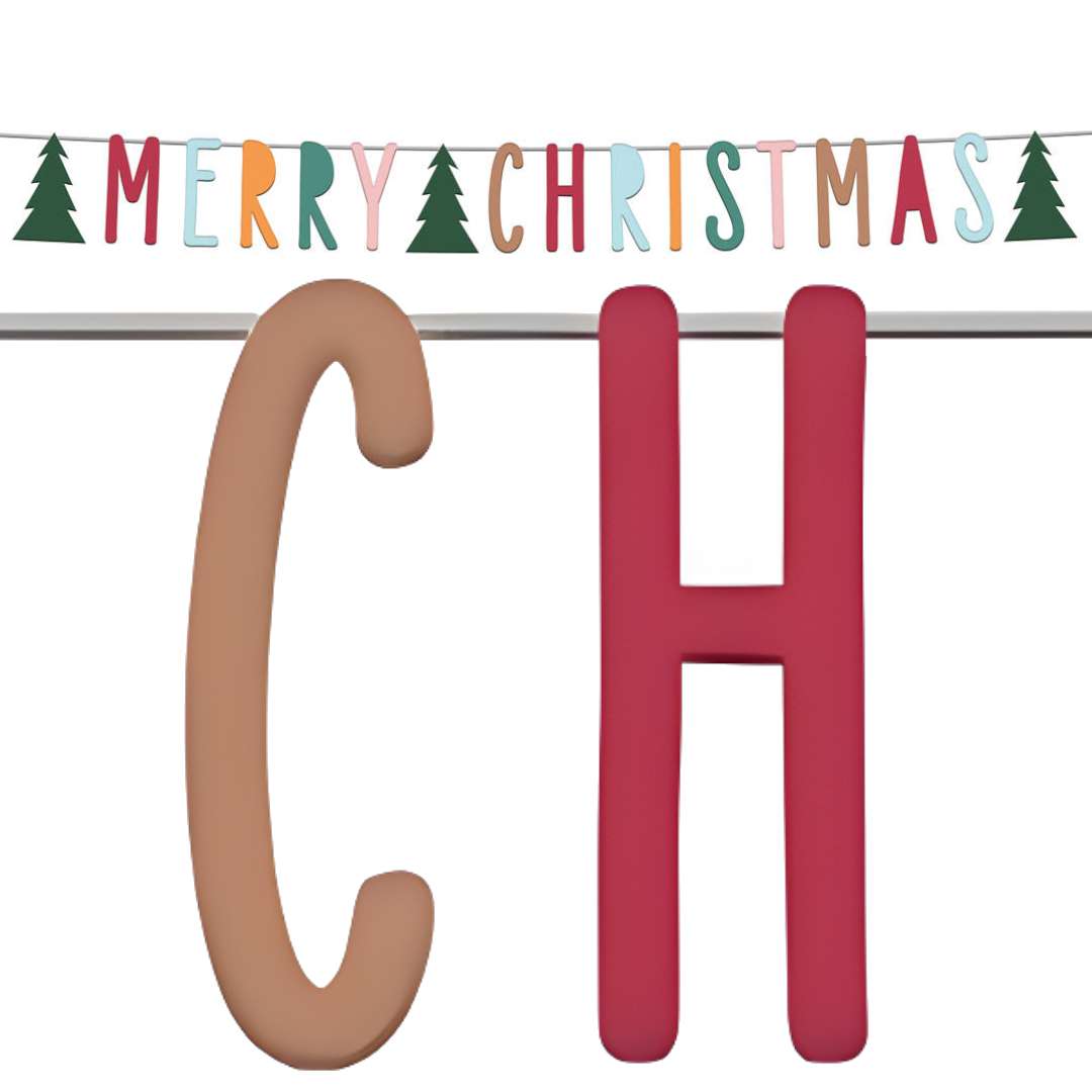 _xx_Letter banner Merry Christmas - Holly Jolly