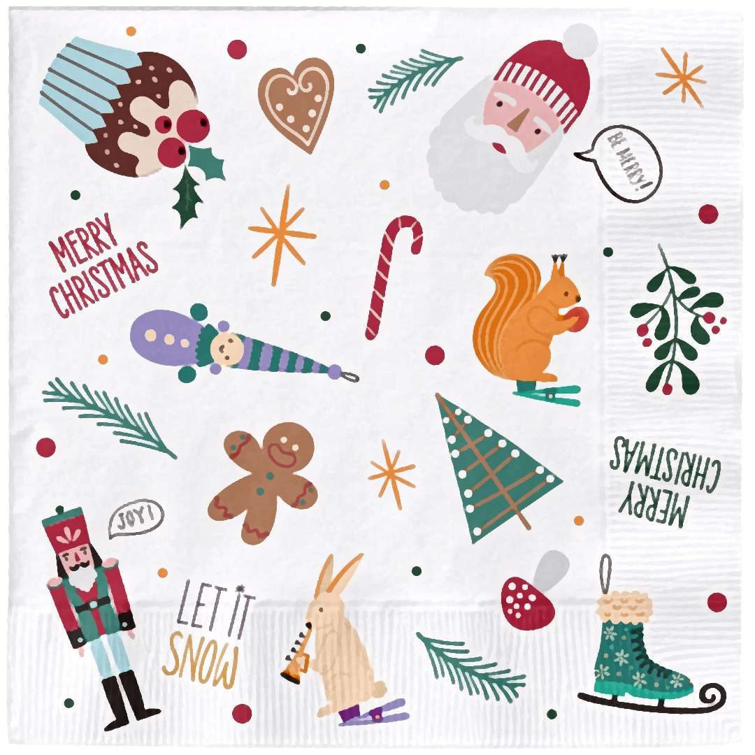 _xx_Napkins - Christmas icons - Holly Jolly