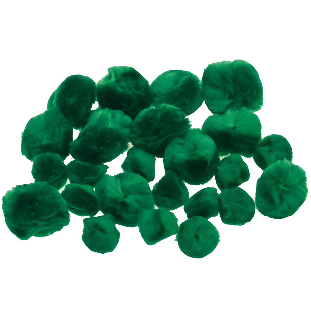 Pompony pluszowe Akrylowe zielony Brewis 253540 mm 24 szt