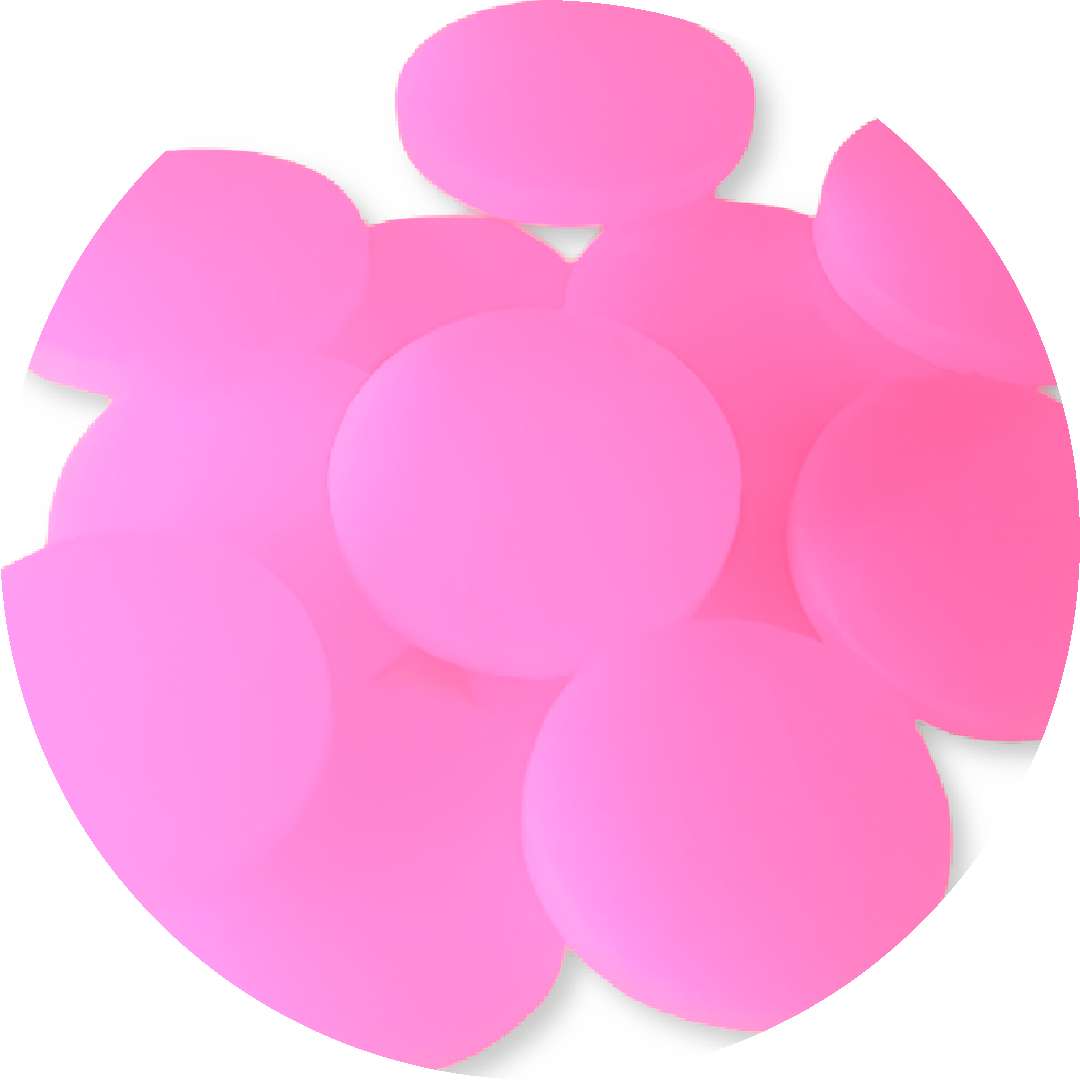 Scrapki akrylowe Koła Neonowe różowe 25 mm 10 szt