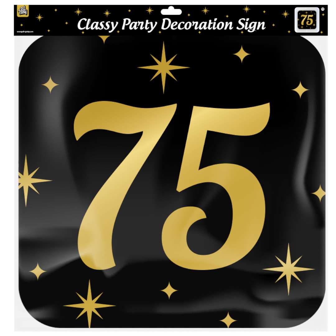 Dekoracja wisząca 75 Urodziny - Classy Party 50x50 cm PD-Party