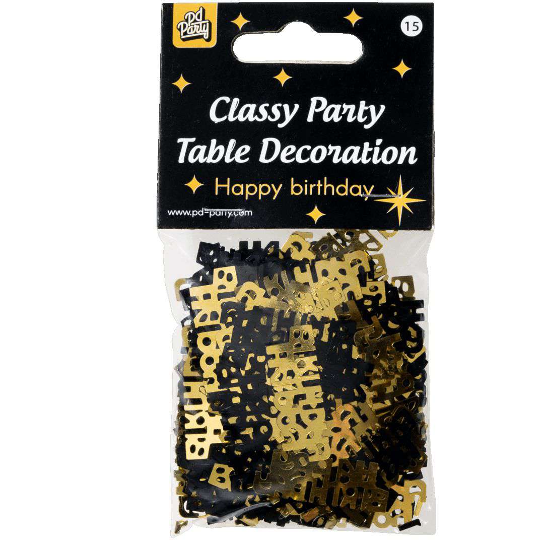 _xx_Classy party table confetti - Happy birthday