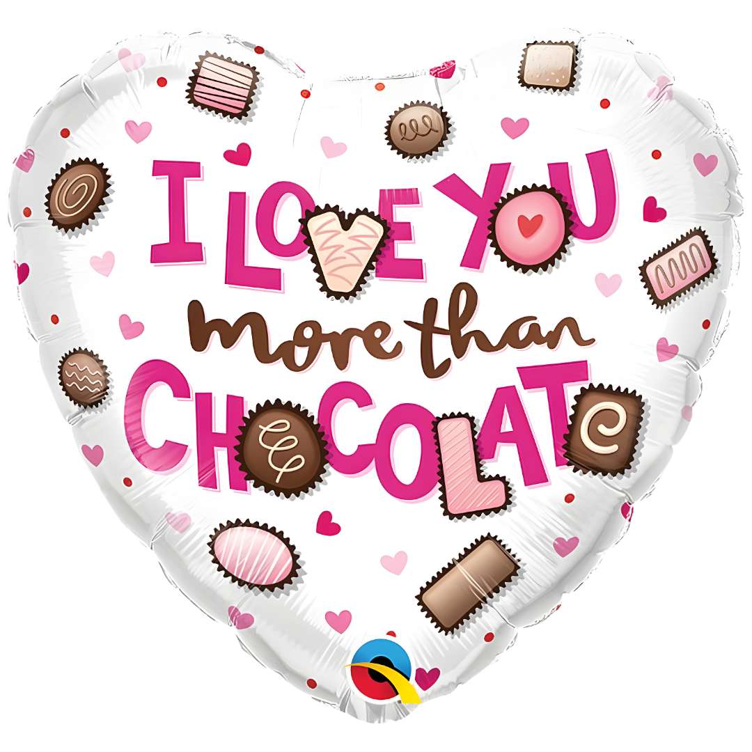 _xx_Balon foliowy 18 QL HRT I Love You More Than Chocolate