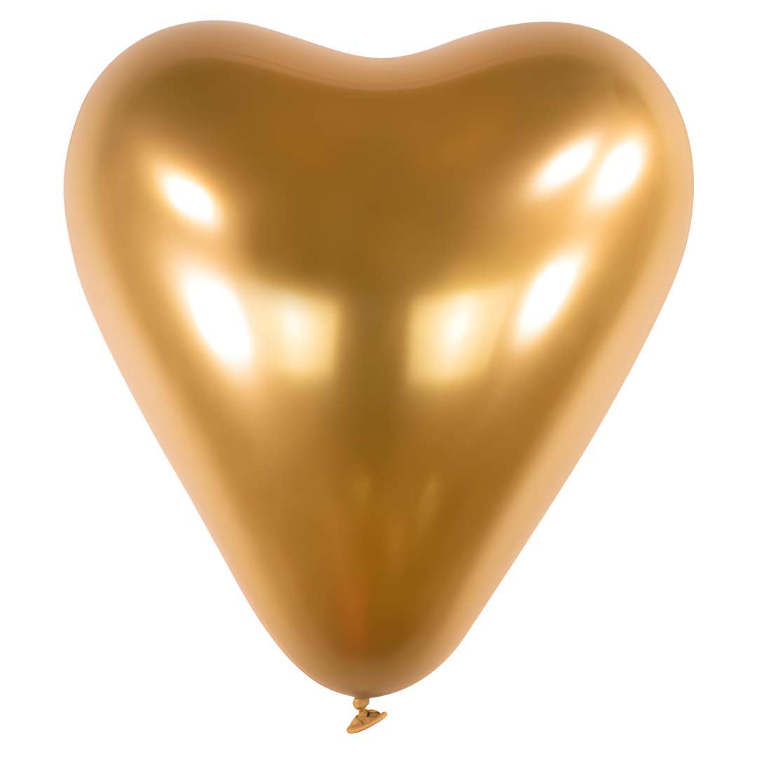 Balony Serca Satynowe złoty Amscan 12 50 szt