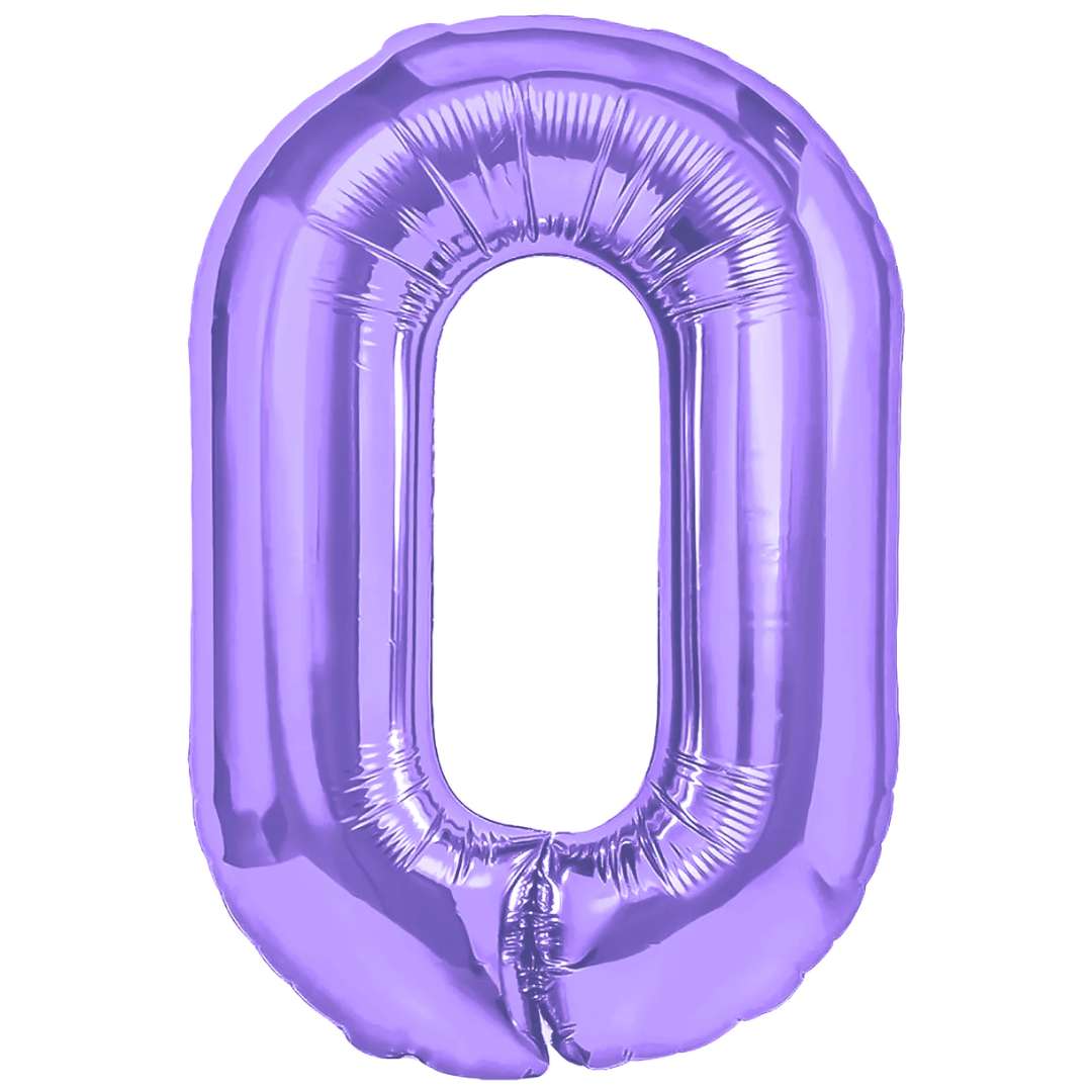 Balon foliowy Cyfra 0 fioletowy PartyPal 39 DGT
