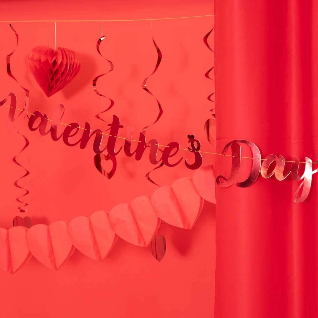 Baner Valentines Day - Walentynki czerwony PartyPal 14 m