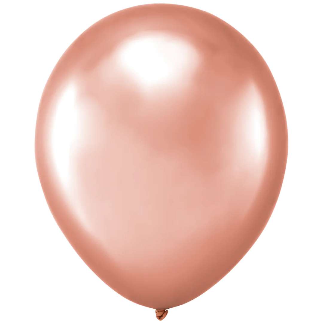 Balony Chrom różowe złoto PartyPal 12 100 szt