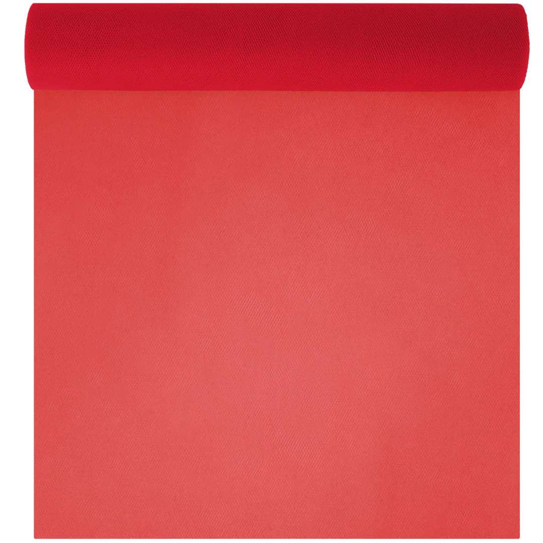 Tiul Gładki czerwony PartyPal 03 x 9 m