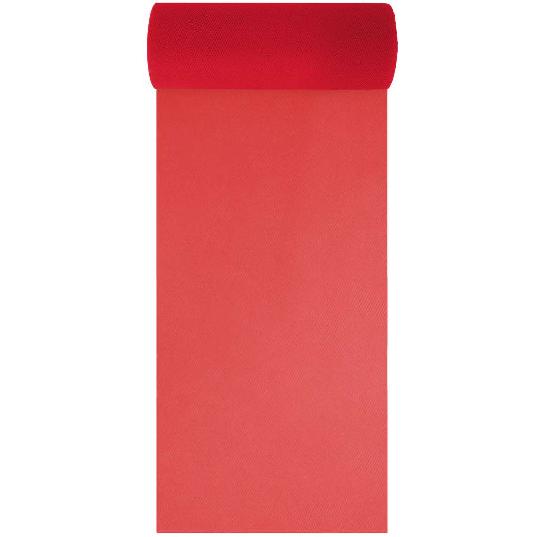 Tiul Gładki czerwony PartyPal 015 x 9 m