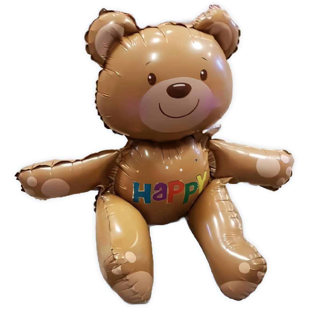 Balon foliowy Miś - Happy brązowy 7&7 27 SHP