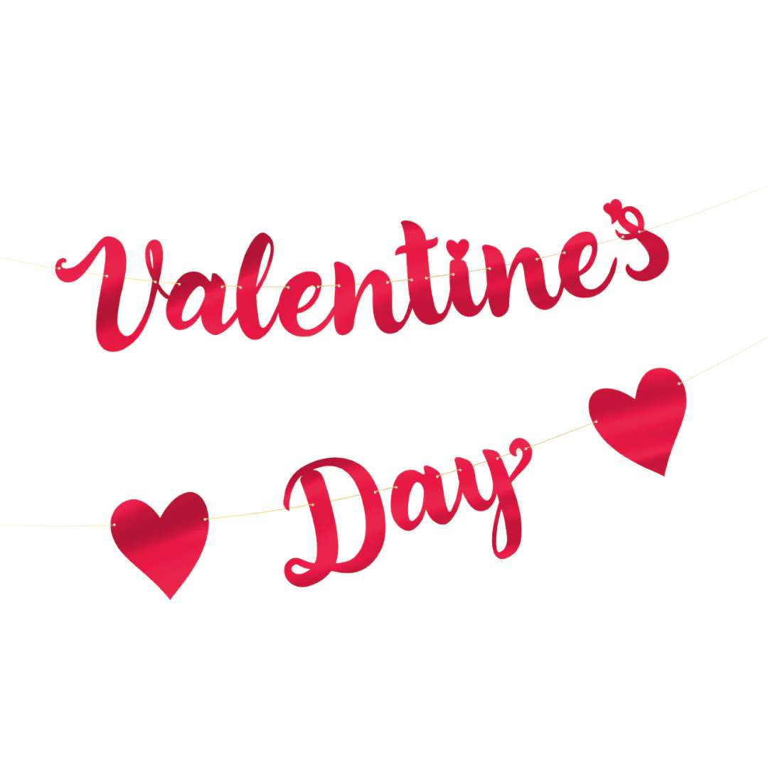 Baner Valentines Day - Walentynki czerwony PartyPal 14 m