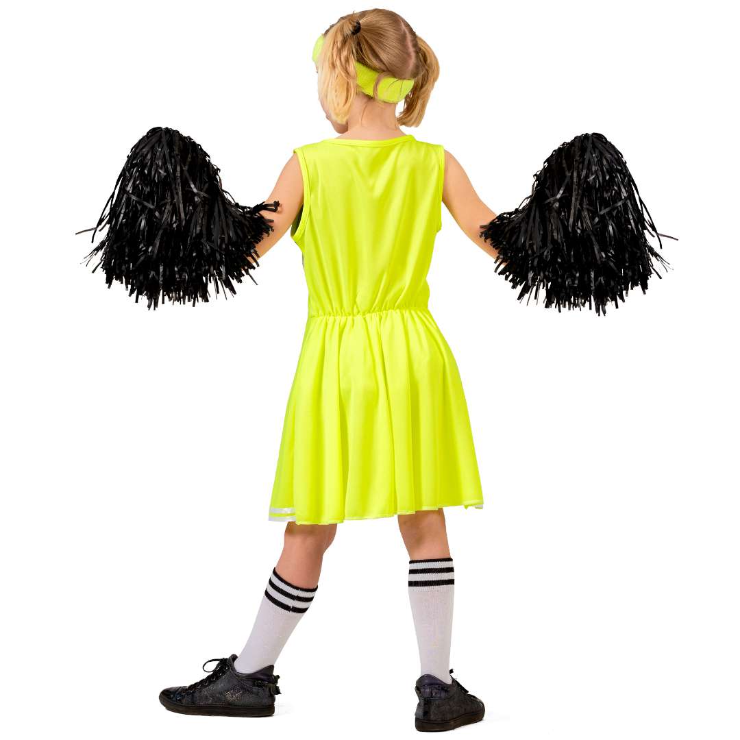 Strój dla dzieci Cheerleaderka żółty neon Funny Fashion rozm. 110-116 cm