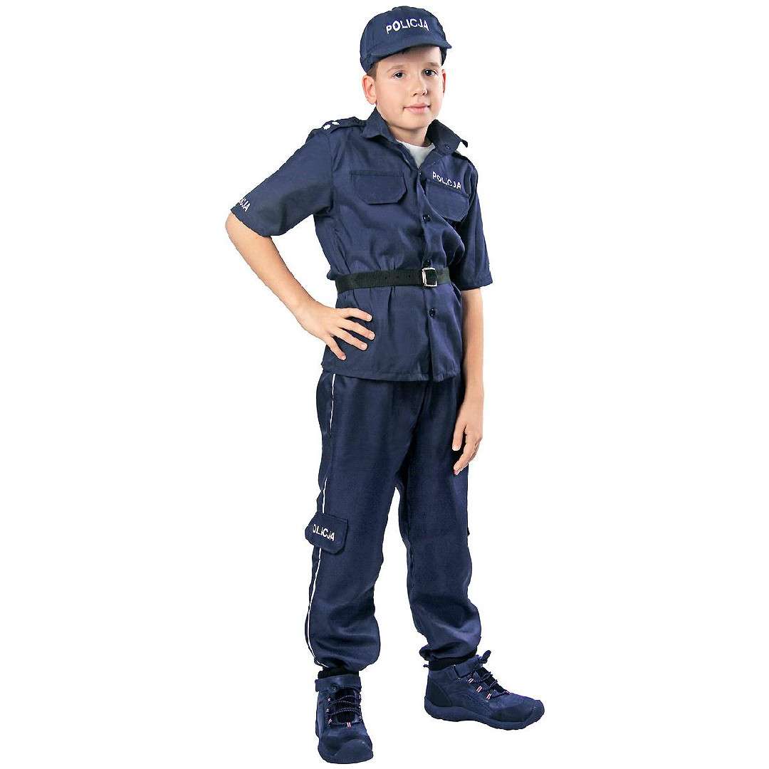 Strój dla dzieci Policjant Kraszek 120-130 cm