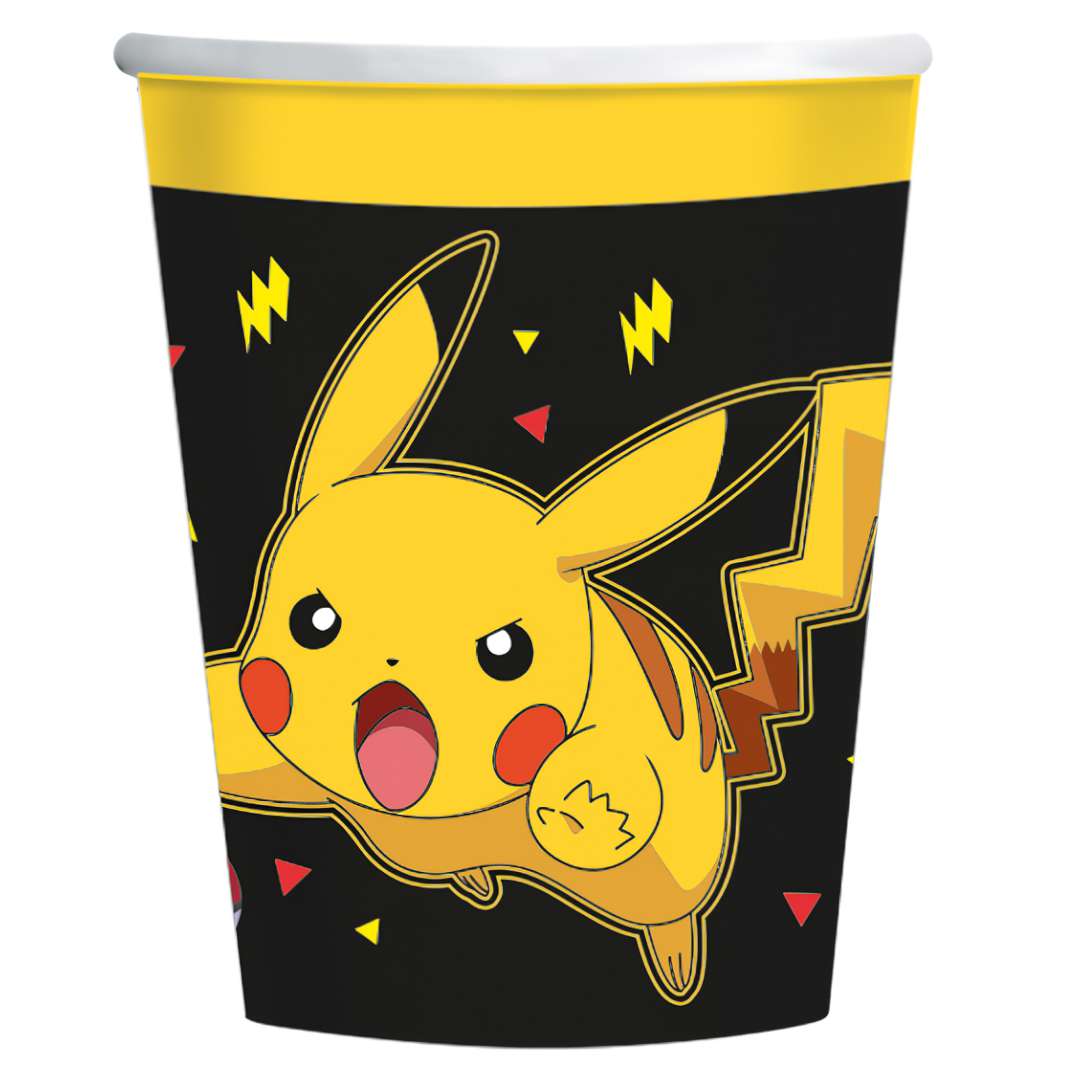 Kubeczki papierowe Pokemon - Pikachu Amscan 237 ml 8 szt