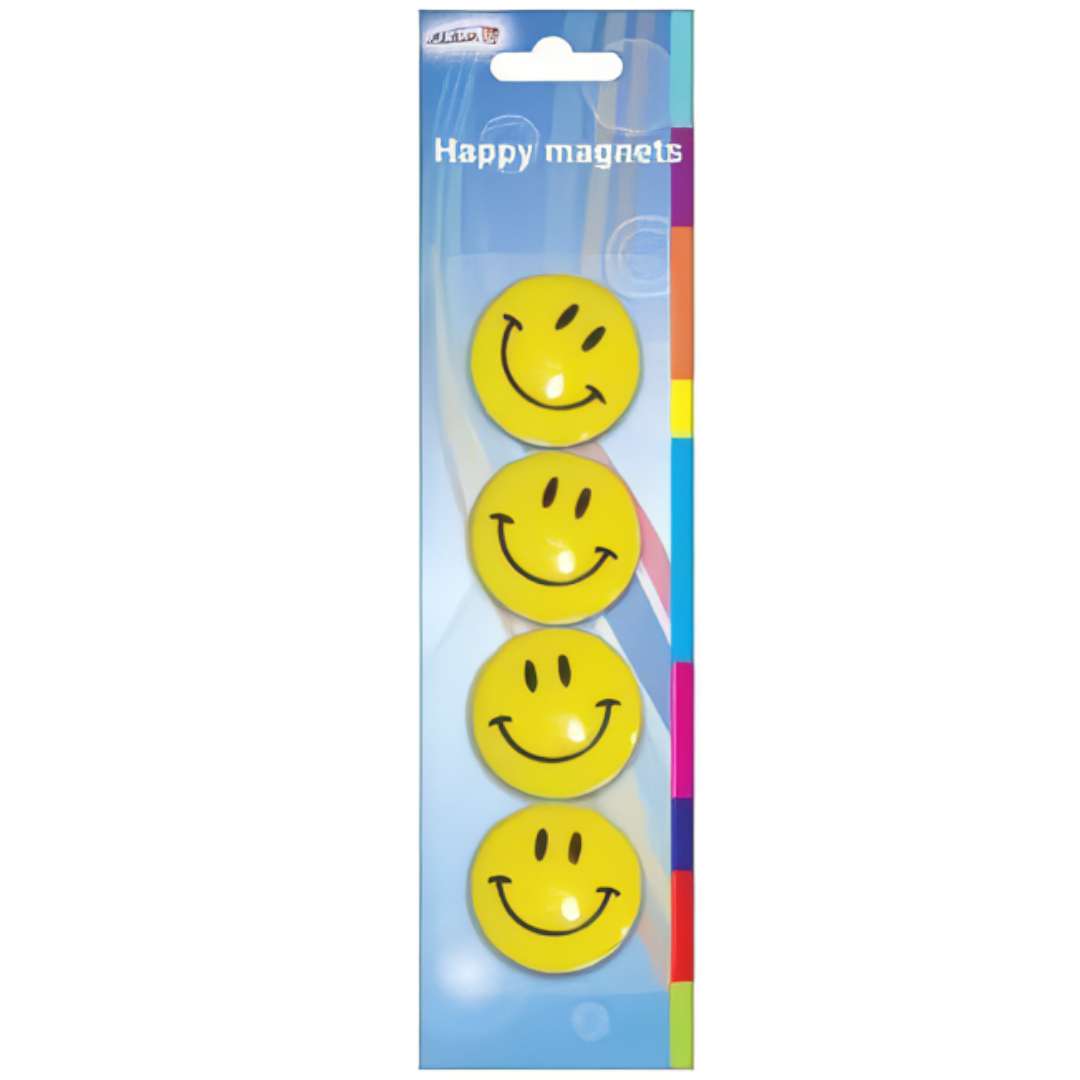 Magnesy Emoji - Uśmiech żółte Aliga 40 mm 4 szt